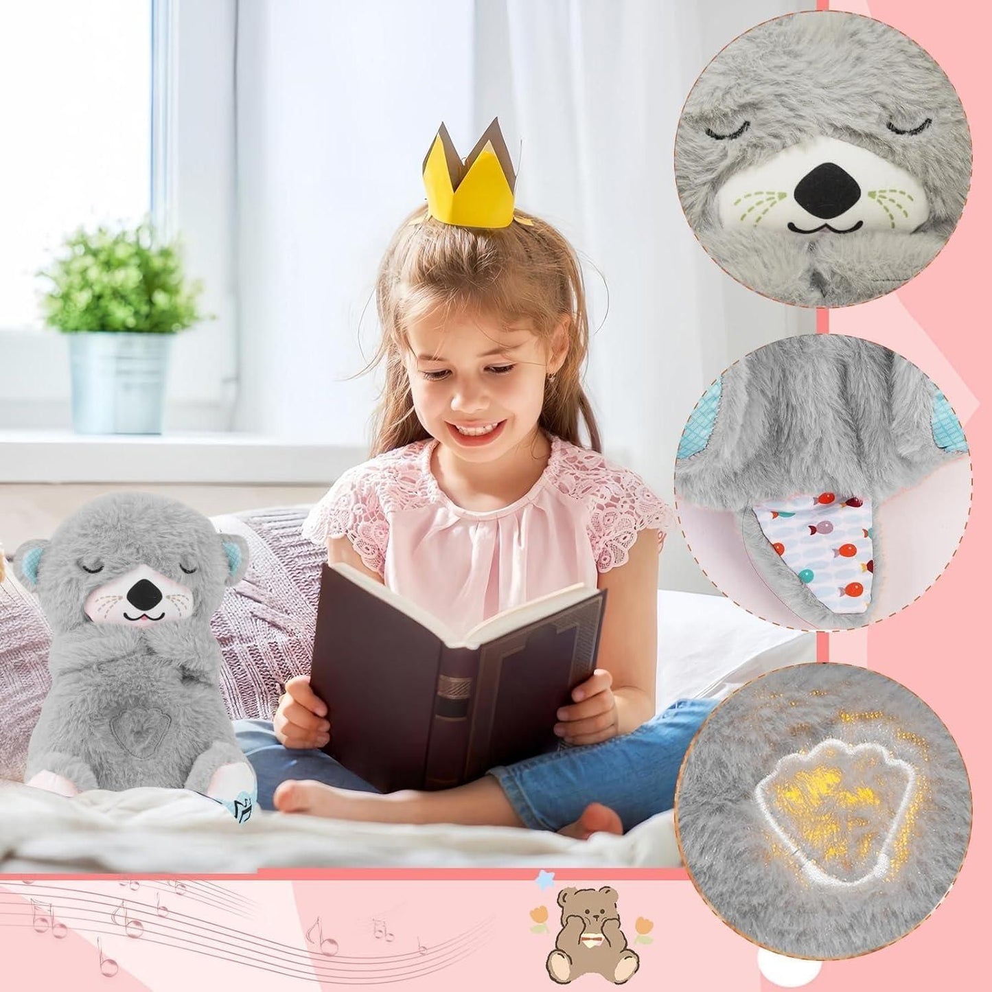 Breathing Teddy Bear with Soothing Music – Comfort Plush Toy