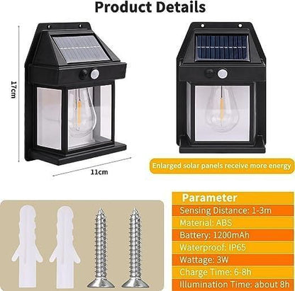 Solar Light Outdoor Wall Light – Waterproof LED Garden & Security Lamp